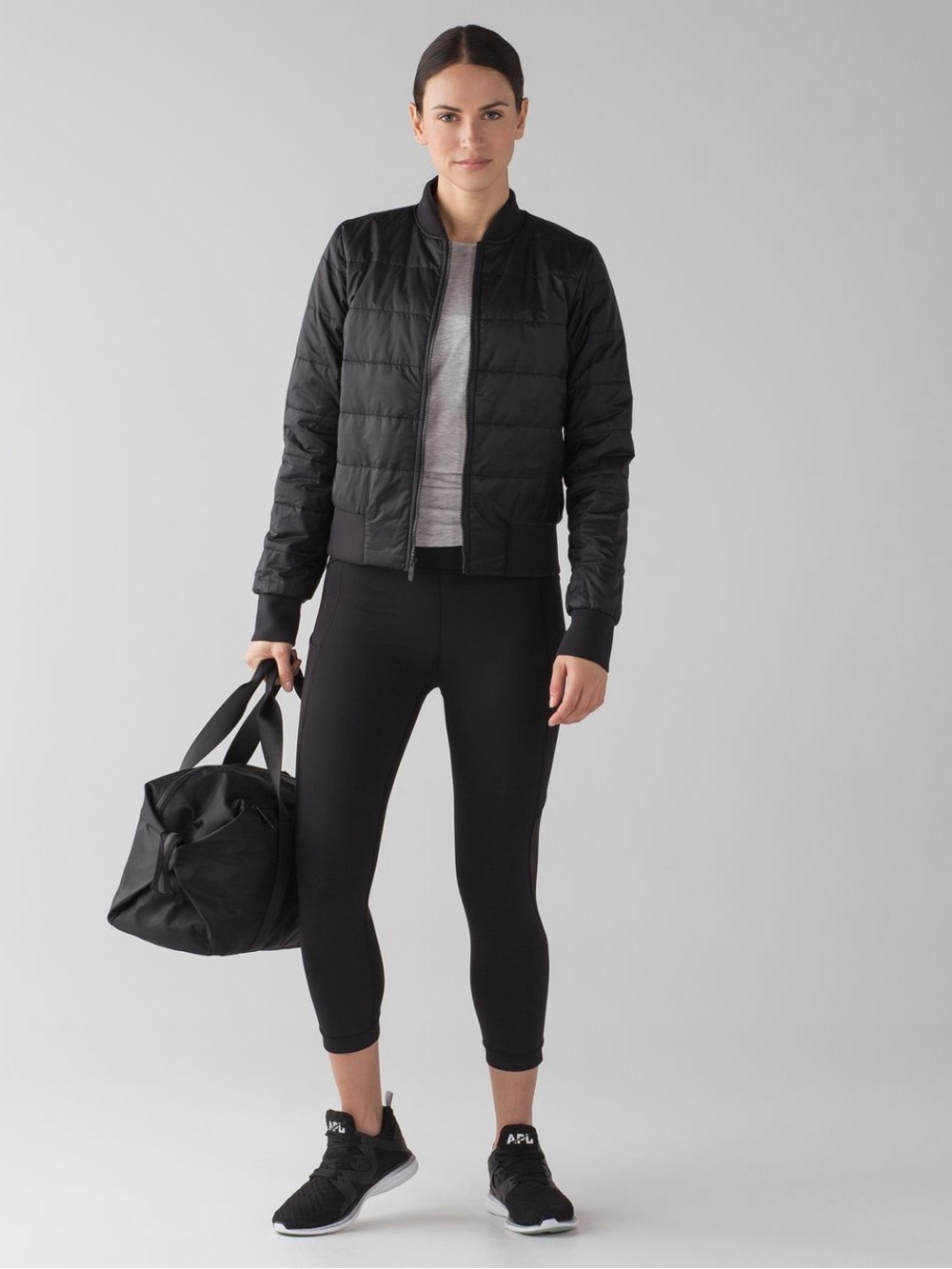 Lululemon Reversible Bomber Jacket Black – Lightweight Puffer – Size Small